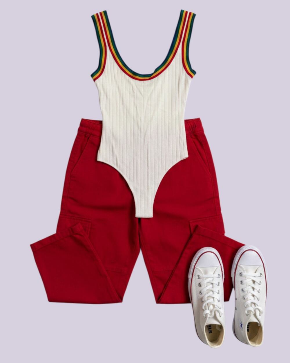Superdown Varsity Border Bodysuit